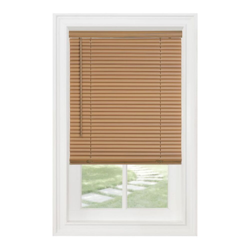 Cordless Light Filtering Mini Blind - 72 Inch Width, 64 Inch Length, 1" Slat